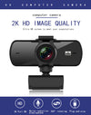 USB Webcam 2K Full HD 30fps med mikrofon roterbar 360grader 4megapixel
