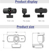 USB Webcam 2K Full HD 30fps med mikrofon roterbar 360grader 4megapixel