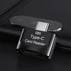 USB-C 3.1 kortläsare med nyckelring 5Gbps TF, MicroSD, Micro SDHC, Micro SDXC 2TB UHS-I grå