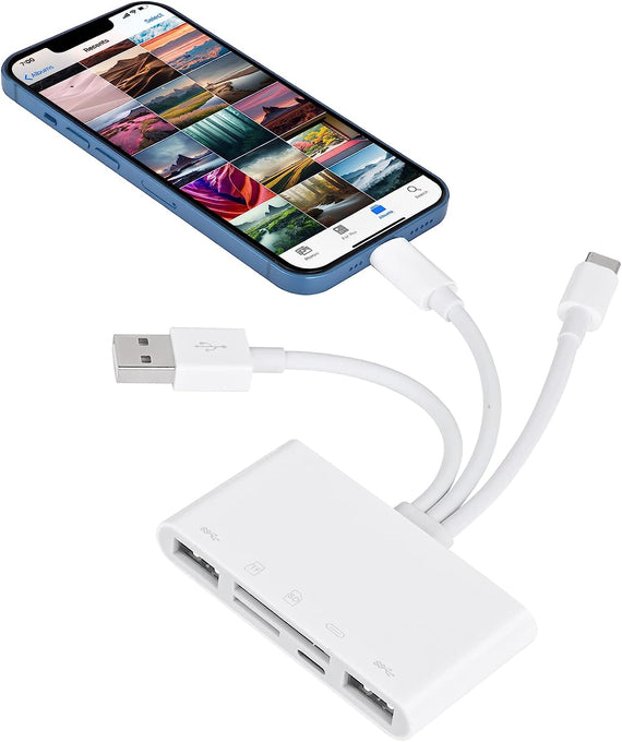 5i1 kortläsare USB-A USB-C lightning SD/MMC och MicroSD/TF 2TB UHS-I