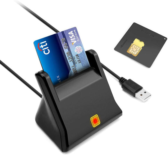USB-A Smart- och SIMkortläsare ISO7816 IDkort EMV Creditkort
