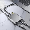 NÖRDIC USB-C till 2xHDMI adapter 4K30Hz 1xUSB-C 60W PD 1xUSB-A3.1 5Gbps MST dubbla HDMI USB type C adapter dual HDMI