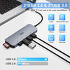 1 till 11 USB-C dockingsstation för trippla monitorer 2xHDMI 4K30Hz, 1xVGA  PD 100W Macbook M1 M2 Thunderbolt 3 & 4