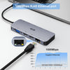 1 till 11 USB-C dockingsstation för trippla monitorer 2xHDMI 4K30Hz, 1xVGA  PD 100W Macbook M1 M2 Thunderbolt 3 & 4