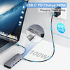 1 till 11 USB-C dockingsstation för trippla monitorer 2xHDMI 4K30Hz, 1xVGA  PD 100W Macbook M1 M2 Thunderbolt 3 & 4