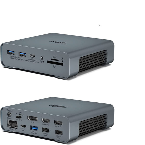 1 till 16 USB-C dockningstation trippla monitorer 2xHDMI 1xDP 4K60Hz 7xUSB 1xUSB-C PD65W 1xRJ45 1xAudio 1xSD 1xMicro SD Thunderbolt 3/4 USB4