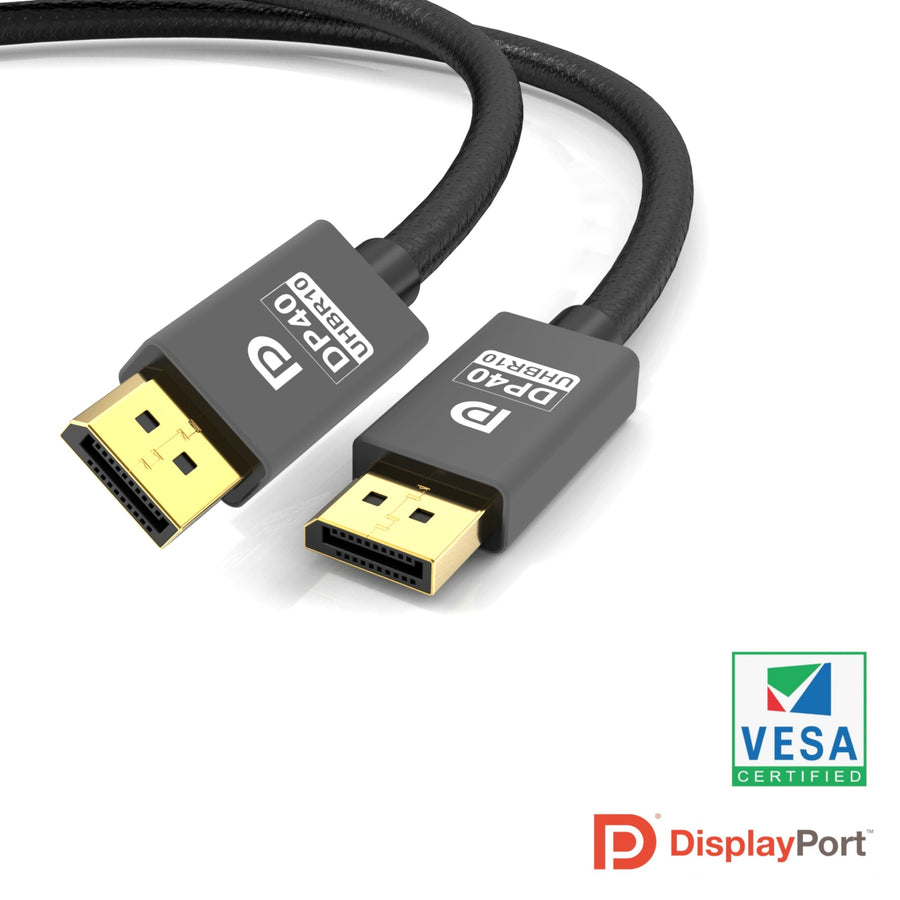 NÖRDIC CERTIFIED CABLES 50cm VESA Certified Displayport 2.1 kabel DP40 UHBR10 40Gbps 8K60H 4K144Hz