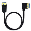 2m vinklad Displayport till Displayport kabel ver 1.4 UHD 8K i 60Hz 32,4Gbps 10-bit HDR dubbelskärmad