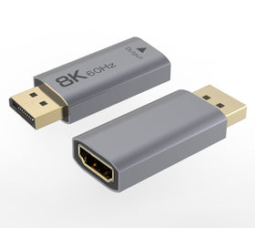 NÖRDIC Aktiv adapter Displayport 1.4 hane till HDMI 8K60Hz hona