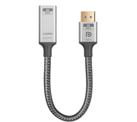NÖRDIC 20cm Aktiv adapter Displayport1.4 hane till HDMI 8K60Hz hona