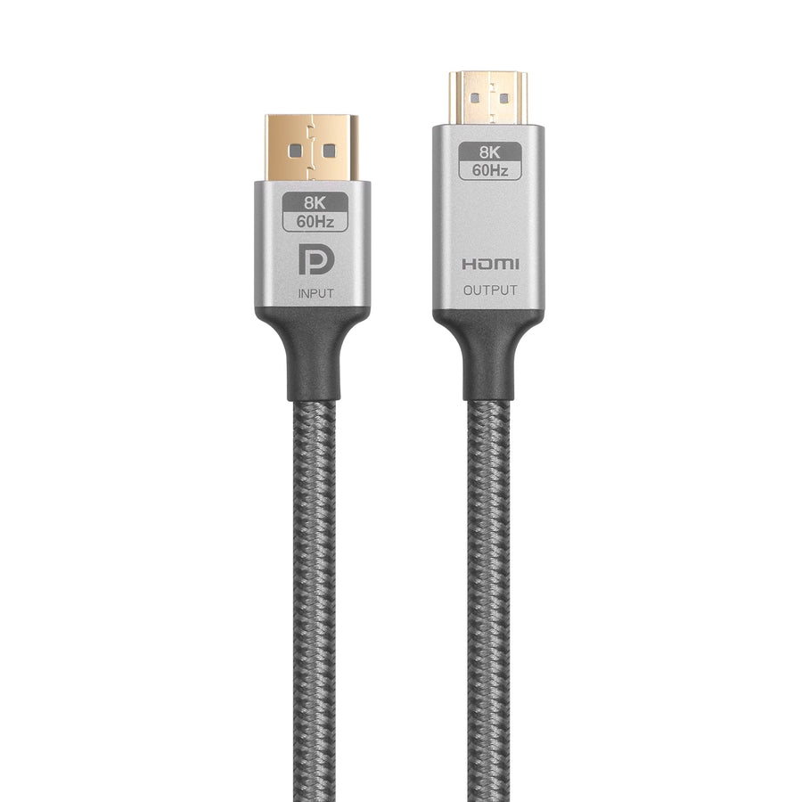 1,5m Displayport 1.4 till HDMI 2.1 8K60Hz 4K120/144Hz Dynamic HDR 32.4Gbps Dolby ATMOS