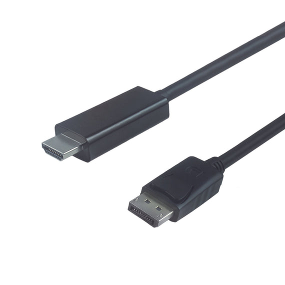1m Displayport 1.2 till HDMI kabel UHD 4K i 30Hz 10,8Gbps för HDTV dubbelskärmad