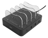 DELTACO USB-laddningsstation för 4 enheter, 3x USB-A, 1x USB-C PD, snabbladdning, totalt 40 W, svart