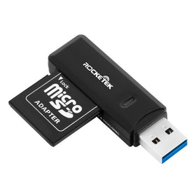 NÖRDIC 2i1 USB3.0 kortläsare SD/MMC och MicroSD/TF 2TB 5Gbps UHS-I