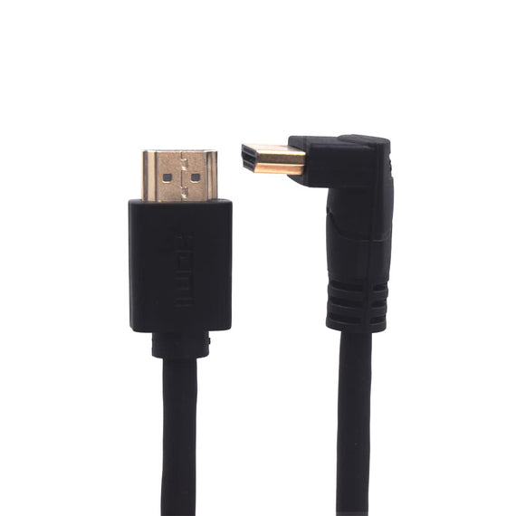 vinklad HDMI adapter 4K30Hz UHD hane till hane 30cm svart