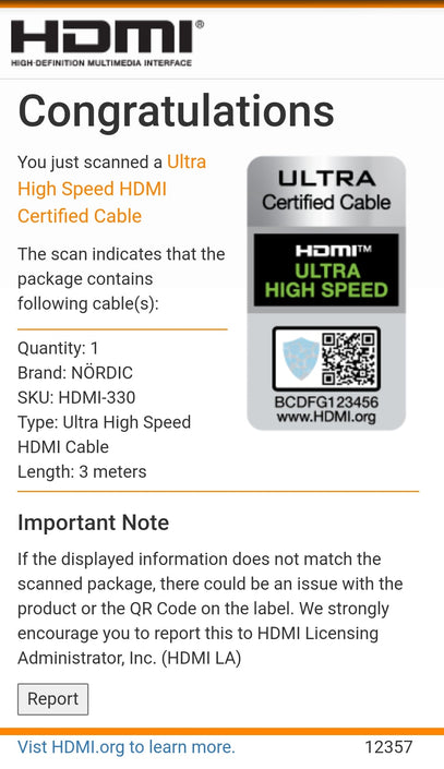 CERTIFIED CABLES 3m Ultra High Speed HDMI 2.1 8K 60Hz 4K 120Hz 48Gbps Dynamic HDR eARC VRR guldpläterad