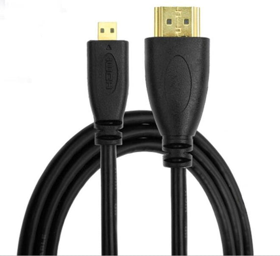 HDMI till Micro HDMI kabel 1m High Speed HDMI with Ethernet Type A till Type D hane till hane svart