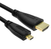 NÖRDIC HDMI till Micro HDMI kabel 1,8m High Speed HDMI with Ethernet Type A till Type D hane till hane svart
