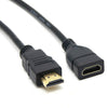 HDMI förlängningskabel 2m hane till hona svart 4K 30Hz 10,2 Gbps HDMI 1.4 HDMI High Speed With Ethernet