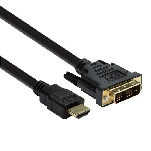 3m kabel HDMI High Speed till DVI-D Single Link 18+1 upplösning 1920x1200 60Hz 5,1Gbps Ren koppar 99,99%