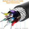 1m  vinklad HDMI 2.1 UHD 8K 60Hz 4K 120Hz 48Gbps Dynamic HDR eARC Game Mode VRR Dolby ATMOS guldpläterad