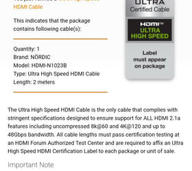 NÖRDIC CERTIFIED CABLES 2m Ultra High Speed HDMI 2.1 8K 60Hz 4K 120Hz 48Gbps Dynamic HDR eARC VRR nylonflätad kabel guldpläterad