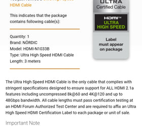 NÖRDIC CERTIFIED CABLES 3m Ultra High Speed HDMI 2.1 8K 60Hz 4K 120Hz 48Gbps Dynamic HDR eARC VRR nylonflätad kabel guldpläterad