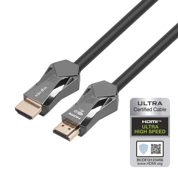CERTIFIED CABLES 5m Ultra High Speed HDMI 2.1 8K 60Hz 4K 120Hz 48Gbps Dynamic HDR eARC VRR kabel guldpläterad