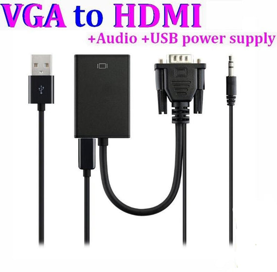 VGA till HDMI adapter 1080p 60Hz HDCP 1.2