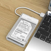 Maiwo K104 5Gbps USB3.1 till 2,5" HDD/SSD SATA III adapter med 10cm kabel USB A och transparent kabinett av plast