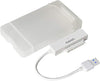 Maiwo K104 5Gbps USB3.1 till 2,5" HDD/SSD SATA III adapter med 10cm kabel USB A och transparent kabinett av plast