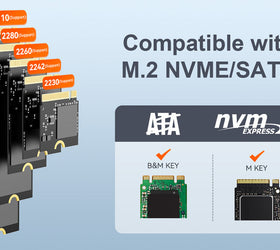 Maiwo USB-C 3.2 Dockingstation för NVMe/SATA M.2 SSD 10Gbps