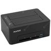 Maiwo K3082CR USB3.1 GEN1 5Gbps Dockningsstation, 2st SATA HDD SDD 14TB med stöd för UASP, Stöd för SATAIII 6Gbps, kloning, kortläsare, USB hub