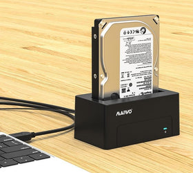 Maiwo K308C USB C 3.2 Gen2 10Gbps Dockningsstation för 1st 2,5 3,5  SATA HDD SSD upp till 14TB  med stöd för UASP, Stöd för SATAIII 6Gbps