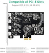 Maiwo KC019 PCI Express x1 kort till 4 externa USB-C 3,1 5Gbps