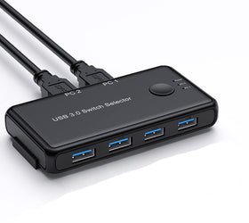 NÖRDIC USB-A Switch 2 datorer till 4 USB-A 3.1 5Gbps