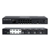 HDMI KVM Switch 4 PC till 3 monitorer 4K60Hz headset, audio mikrofon, RJ45 LAN