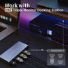HDMI KVM Switch 4 PC till 3 monitorer 4K60Hz headset, audio mikrofon, RJ45 LAN