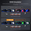 HDMI KVM Switch 4 PC till 3 monitorer 4K60Hz headset, audio mikrofon, RJ45 LAN