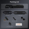 HDMI KVM Switch 4 PC till 3 monitorer 4K60Hz headset, audio mikrofon, RJ45 LAN