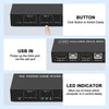 KVM Switch 2 till 1xHDMI 2.0 4K60Hz för PC, Xbox, PS5 och bärbar med 3xUSB portar