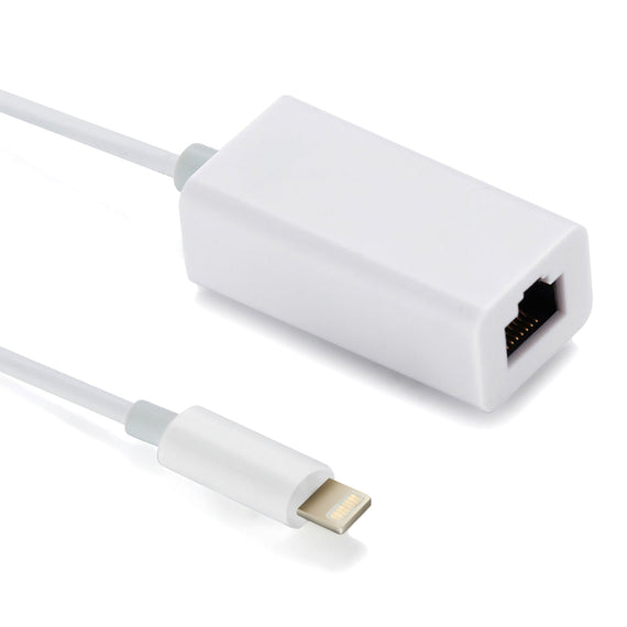 Lightning (non MFI)  to 10/100Mbps  Ethernet Nätverksadapter 1m vit