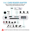 NÖRDIC Lightning adapter 1 till 5 portar 1xUSB A 3.1 port 1x Lightning 1x 3,5 Audio 1xSD- och 1xTF kortläsare