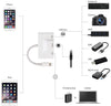 Lightning adapter 1 till 3 portar 1x USB3,1 1x RJ45 10/100Mbps 1x Lightning för laddning