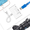 Lightning adapter 1 till 3 portar 1x USB3,1 1x RJ45 10/100Mbps 1x Lightning för laddning