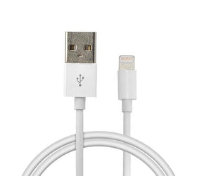Lightning kabel (Non MFI) USB A 2m vit 5V 2,1A för Iphone och Ipad