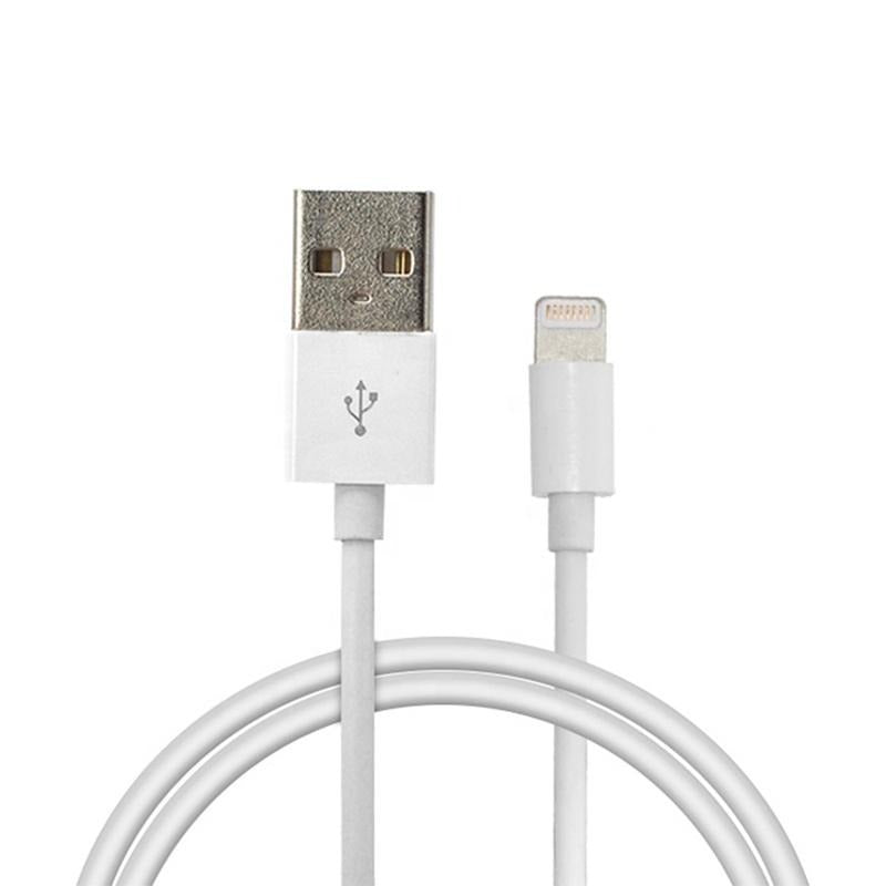 NÖRDIC Lightning kabel (Non MFI) USB A 2m vit 5V 2,1A för Iphone och Ipad