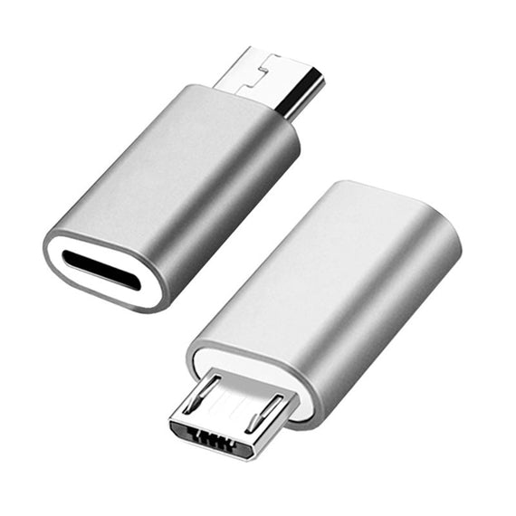 Lightning till Micro USB Adapter space grey metal