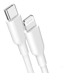 NÖRDIC Non MFI Lightning till USB C kabel för Iphone, Ipad och Ipod vit 50cm