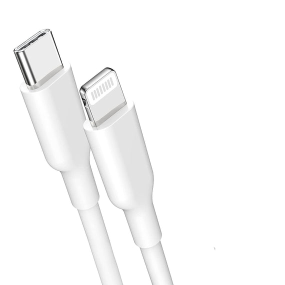 Non MFI Lightning till USB C kabel för Iphone, Ipad och Ipod vit 50cm
